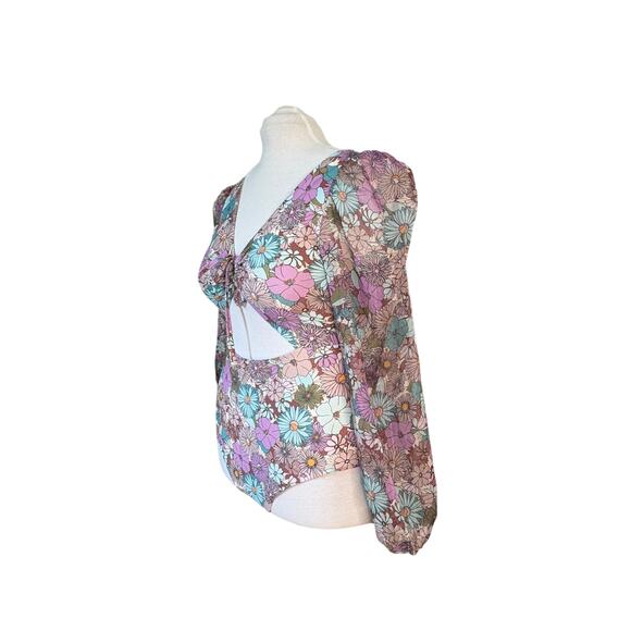 GabiFresh x Swimsuits for All Garden Dream Pink Floral Swimsuit Swimwear 18 G/H - Picture 2 of 9